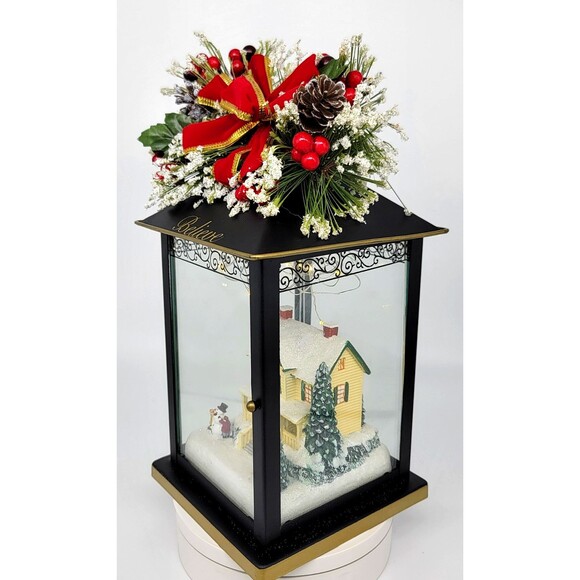 Bradford Exchange Thomas Kinkade Believe Lighted Christmas Lantern Holiday Decor - Picture 4 of 17